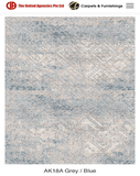 Thảm Ua Invista Ak18A Grey/ Blue Size 1600X2300