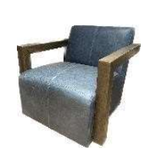 Ghế Amchair Blau Swivel Chair In Yves Blue Pull Up Leather_ Alingham