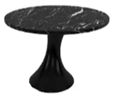Mushroom Tròn Marble Đen Kích thước 1500x1500x750