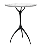 Bàn coffee TALON ROUND BISTRO TABLE with Marble white Top in (Zinc)