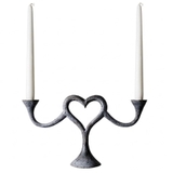 LOVE CANDLELABRA (2 brass plate & 1 copper plate)