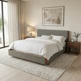 Gris - Giường bọc vải / Veneer gỗ tự nhiên / Khung MDF An Cường