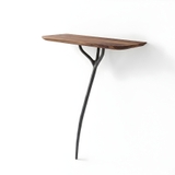 TALON CONSOLE TABLE 01 LEG in ZINC/WALNUT
