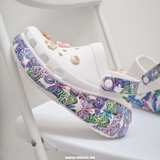 CROCS CRUSH CLOG BUTTERFLY WHITE - 208258-94S