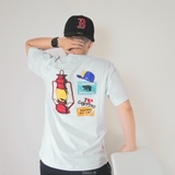 TEE NEW ERA CAMPING STICKERS WHITE - 12866495