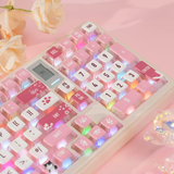 Bộ keycap MDA Cat Pink xuyên led