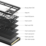 Bàn phím cơ custom Monsgeek M3 nhôm CNC