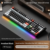 NUT108 - Bàn phím cơ Fullsize Weikav khung nhôm CNC nguyên khối, âm đầm, led viền cao cấp