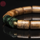 Vòng tay Trầm Hương lu thống 8 li mix charm ngọc ( cho nam )