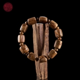 Vòng tay trầm Hương Tereng banh bông hạt tự nhiên ( size nam )