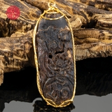 MẶT DÂY CHUYỀN TRẦM CHÌM KHẮC SEN VÀ LỤC TỰ MINH CHÚ