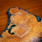 TỐNG THỦY TINH VUÔNG QUAI XANH 360ML