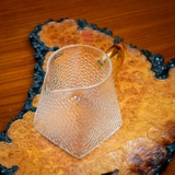 TỐNG THỦY TINH MỜ VUÔNG QUAI VÀNG 360ML