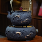 BỘ ẤM GANG TETSUBIN NẤU NƯỚC ĐÚC NỔI KIM LONG