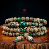 Vòng Trầm Hương 108 hạt 6 li cận chìm mix ngọc ( kiểu 6 )