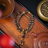 Vòng Trầm Hương quấn 2 vòng 6 li cao cấp mix vàng 24k