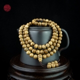 Vòng trầm 108 hạt 8 li rục bông Malay