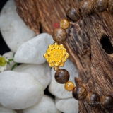 Vòng tay Trầm Hương cho nữ 7 li cận chìm mix Vàng