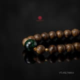 Vòng tay Trầm Hương cho nữ 7 li cận chìm mix Ngọc