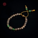 Vòng tay Trầm Hương nữ cận chìm 6 li mix Lu thống trầm ( kiểu 3 )