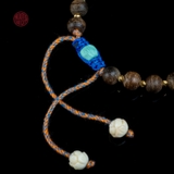 Vòng tay Trầm Hương cận chìm 6 li mix charm Vàng và đá Tây Tạng ( kiểu 9 )