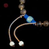 Vòng tay Trầm Hương chìm nước 8 li Hiếm mix Vàng chữ Phật ( kiểu 14 )