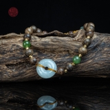 Vòng tay Trầm Hương nữ cận chìm 6 li mix charm ngọc ( kiểu 1 )