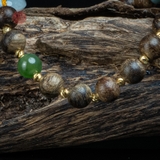 Vòng tay Trầm Hương nữ cận chìm 6 li mix charm ngọc ( kiểu 1 )