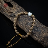 Vòng tay Trầm Hương nữ banh dầu 6 li mix Bạc đính đá ( kiểu 5 )