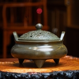 LƯ ĐỒNG CAO CẤP BA CHÂN NẮP HOA SEN