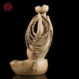 Vòng tay Trầm hương 216 hạt banh bông 4 li