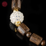 Vòng tay Trầm Hương lu thống mix charm bạc