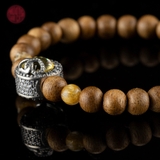 Vòng tay Trầm Hương tròn 6 li mix bạc