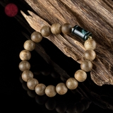 Vòng tay Trầm Hương tròn banh bông dầu tốt mix ngọc