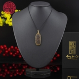 MẶT DÂY CHUYỀN TRẦM CHÌM KHẮC SEN VÀ LỤC TỰ MINH CHÚ