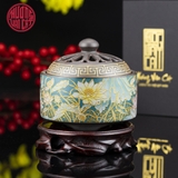 Lư xông điện trầm hương đẹp ( sen )