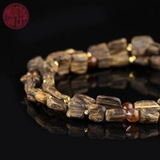 Vòng quấn Trầm Hương hạt tự nhiên chìm mix vàng ( 12gram )