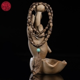 Vòng tay Trầm Hương hạt khúc tự nhiên cận chìm Malay  ( Có mặt rục )