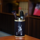 BỘ TRÀ CỤ NHIỀU MÓN HÌNH TRỤ KHẮC HOA LAN