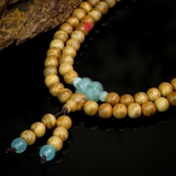 Chuỗi trầm hương 108 hạt 8 li banh mix ngọc