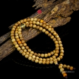 Chuỗi trầm hương 108 hạt 8 li banh mix charm bạc