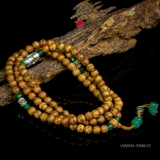 Chuỗi trầm hương 108 hạt niệm Phật 108 hạt 10 li mix Bạc và Ngọc