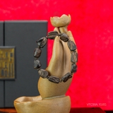 Vòng tay trầm hương chìm nước dạng hạt tự nhiên loại hiếm (10,6g)