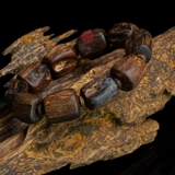 Vòng tay Trầm Hương cận chìm dạng hạt tự nhiên Hiếm ( size nam to )