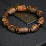 Vòng tay Trầm Hương cận chìm dạng hạt tự nhiên Hiếm ( size nam trung )