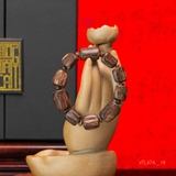 Vòng tay Trầm Hương cận chìm hạt tự nhiên cho nam (size lớn)