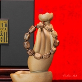 Vòng tay Trầm Hương cận chìm hạt tự nhiên cho nam(size nhỏ)