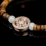 Vòng tay Trầm Hương cho nữ 5 li cận chìm mix ngọc