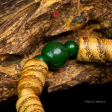 Vòng trầm hương trúc banh quầng 10 li mix cẩm thạch