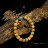 Vòng trầm hương tròn banh 10 li mix bạc